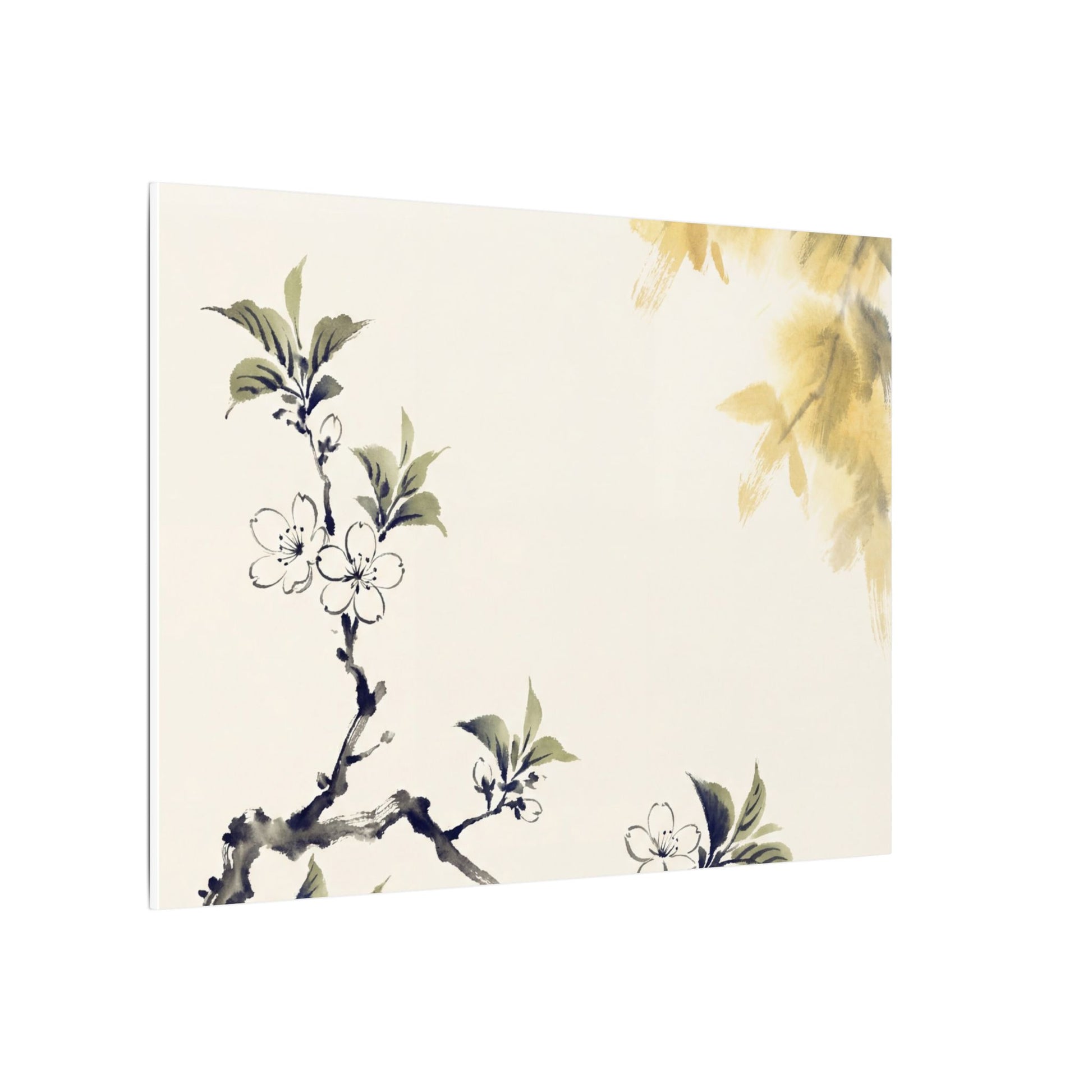 Kanso Cherry Blossom Canvas Art - Zen Sumi E Art Print