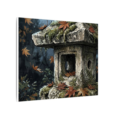 Shibui Stone Lantern Canvas Art - Japandi Minimal Line