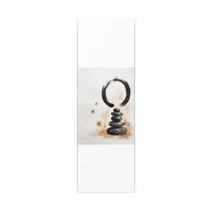 River Stones Canvas Art | Autumn Zen Enso Art