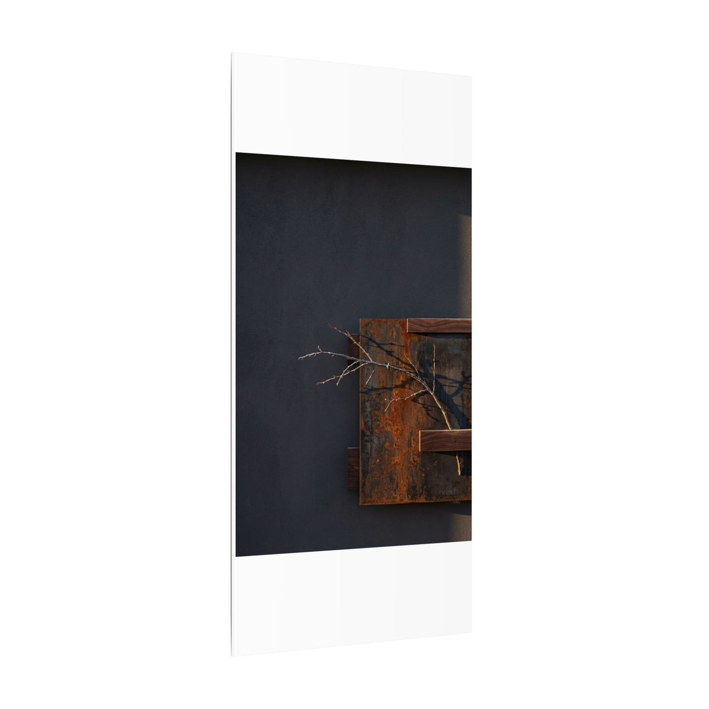 Ma Rust Patina Canvas Art - Dark Japandi Dark Texture