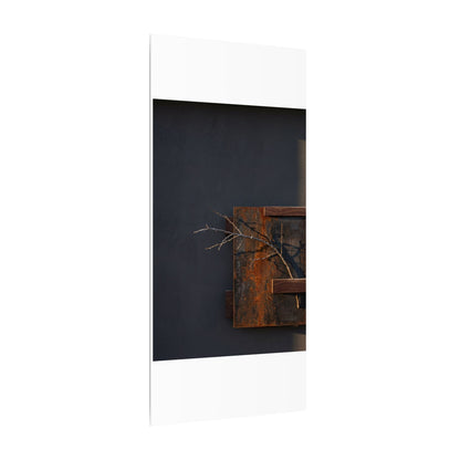 Ma Rust Patina Canvas Art - Dark Japandi Dark Texture