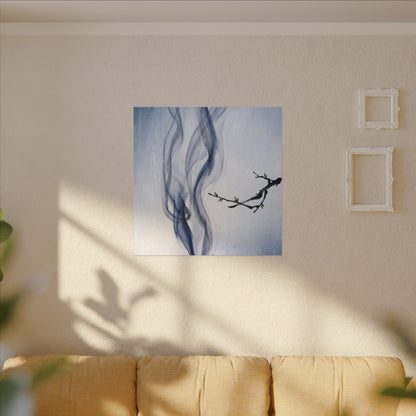 Incense Smoke Spring Canvas Art | Zen Tranquil Design
