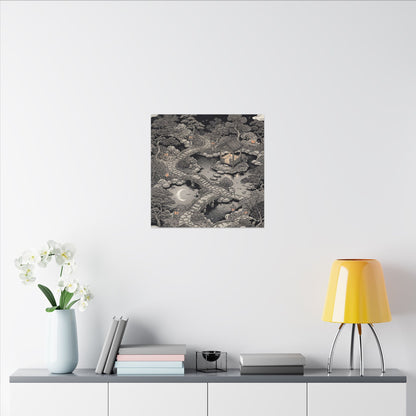Moonlit Garden Ukiyo E Inspired Canvas Art | Serene Zen Art