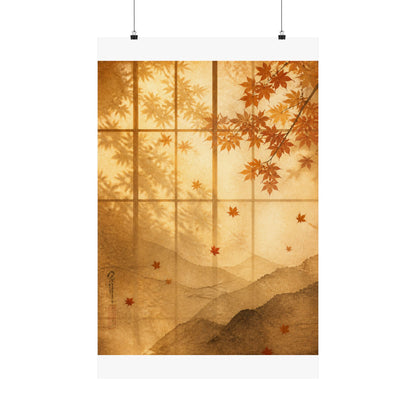 Shoji Screen Wall Art Print | Autumn Japandi Texture Art