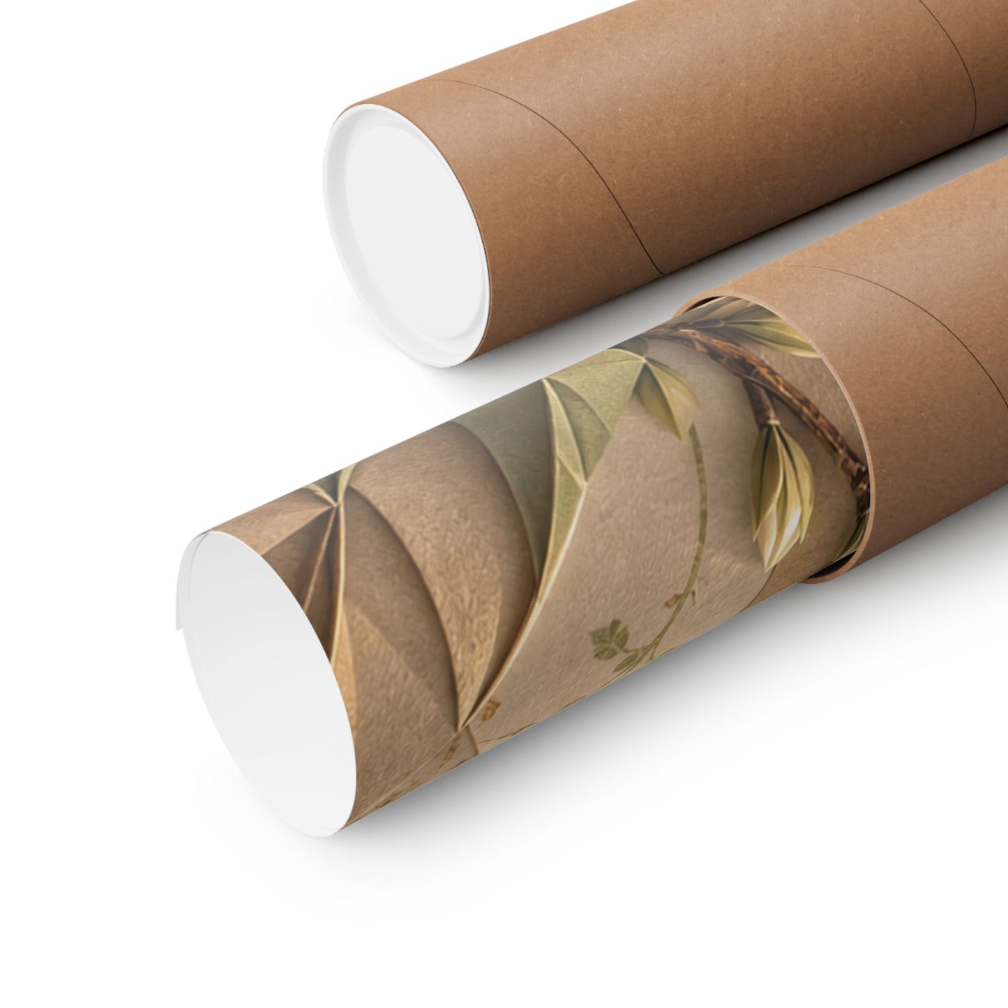Paper Fold Japanese Pattern Wall Art Print | Warm Japandi Art