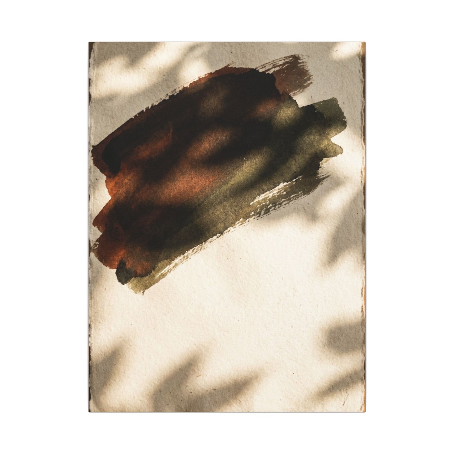 Ink Brushstroke Canvas Art | Summer Dark Japandi Moody Minimal Art