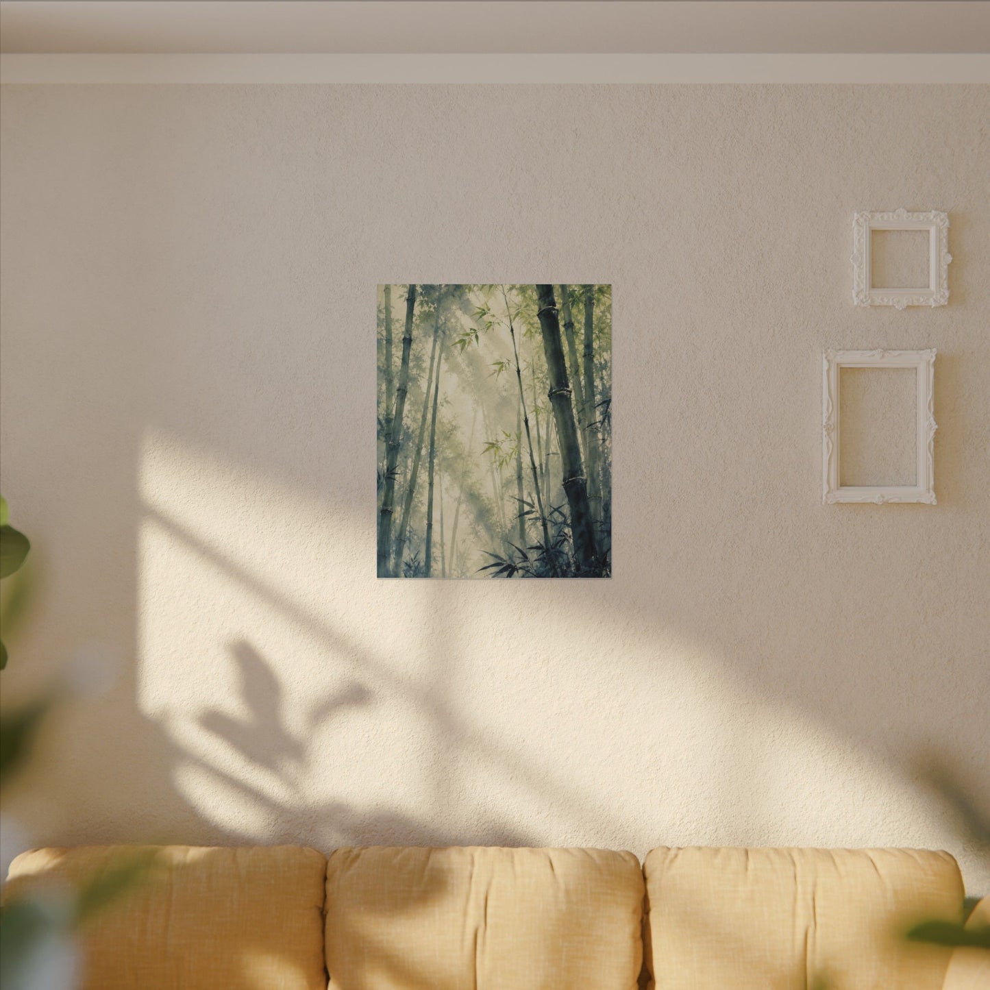 Bamboo Grove Spring Canvas Art | Zen Serene Design