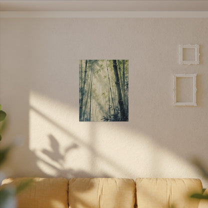 Bamboo Grove Spring Canvas Art | Zen Serene Design