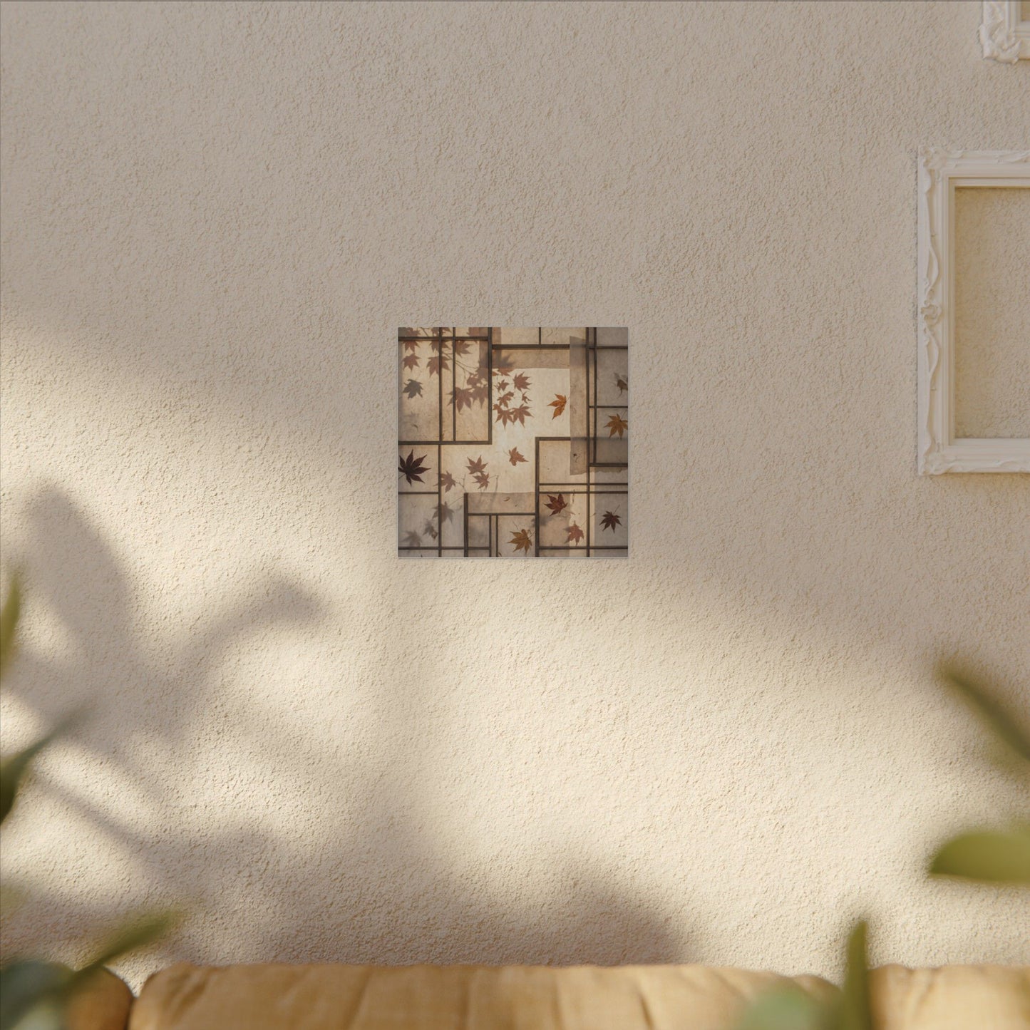 Shoji Screen Japanese Pattern Canvas Art | Neutral Japandi Art