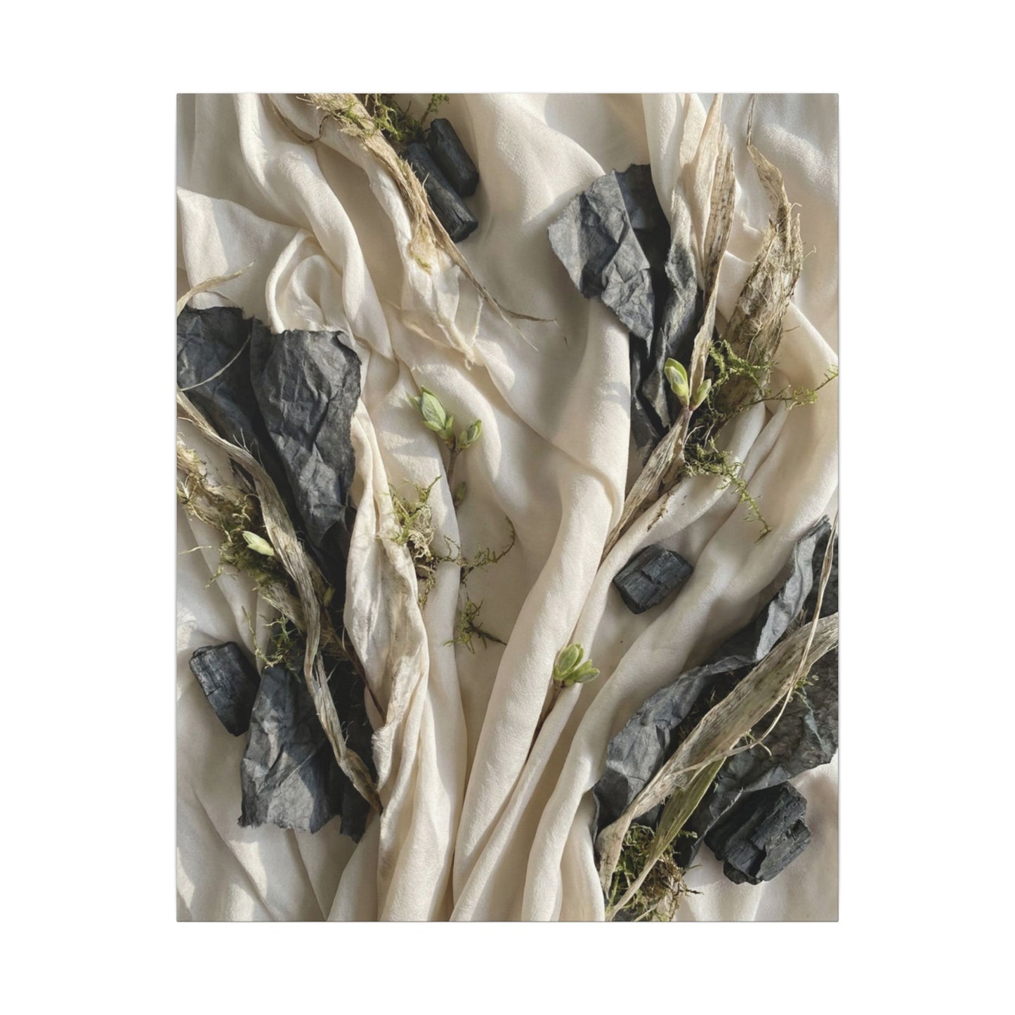 Spring Silk Drape Texture Canvas Art | Warm Decor