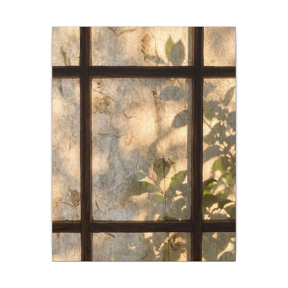 Golden Hour Shoji Screen Canvas Art - Japandi Mono No Aware