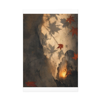 Shadow Play Texture Canvas Art | Neutral Japandi Art