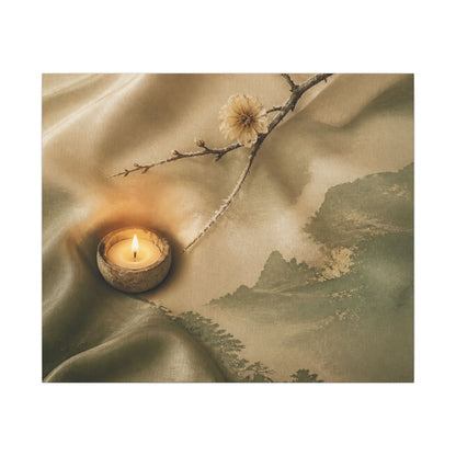 Silk Drape Japanese Pattern Canvas Art | Warm Japandi Art
