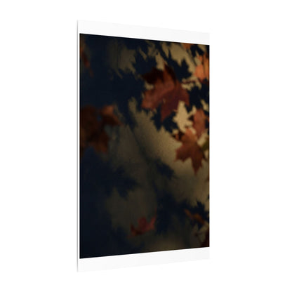 Shadow Play Canvas Art | Autumn Dark Japandi Moody Minimal Art