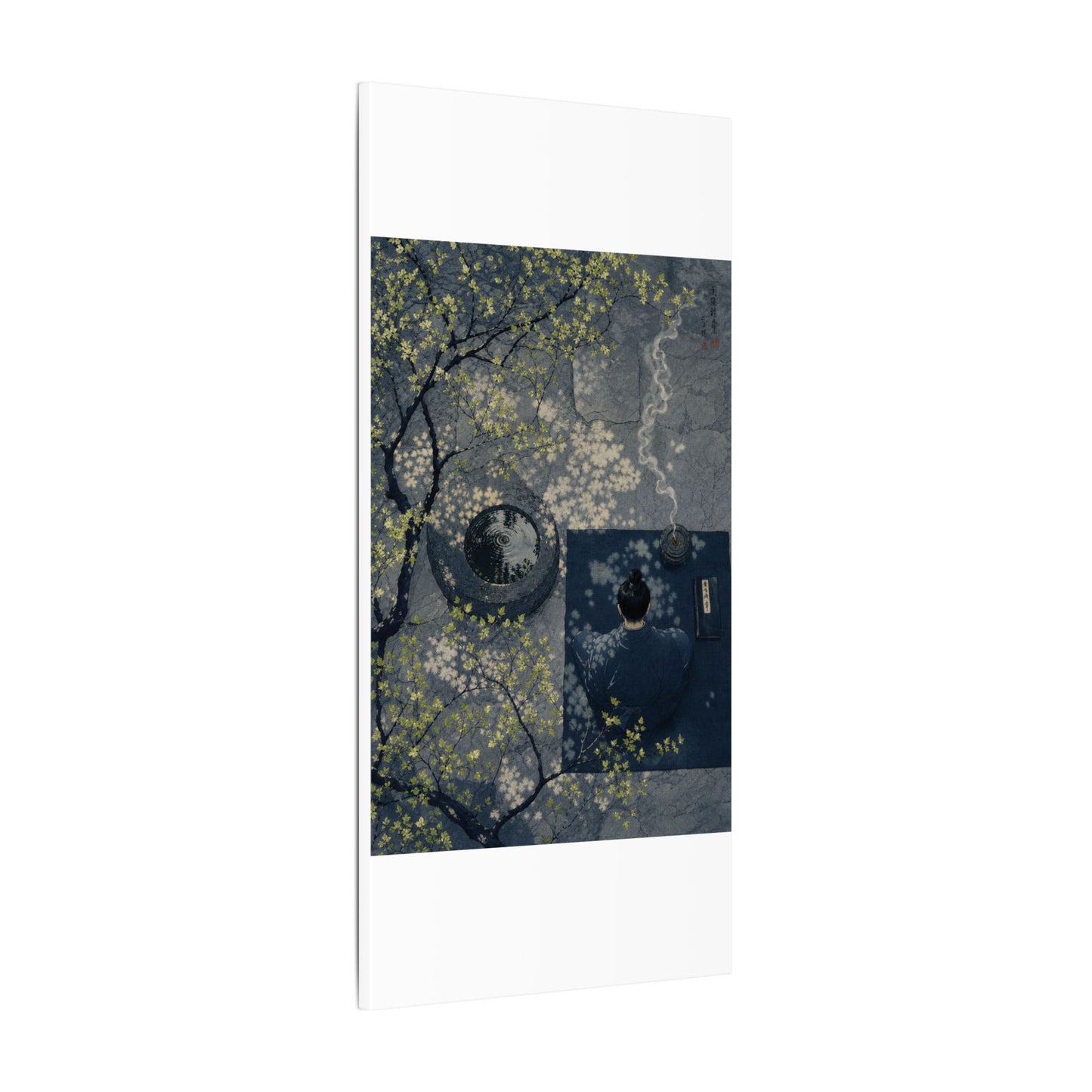 Spring Incense Smoke Ukiyo E Inspired Canvas Art | Tranquil Decor