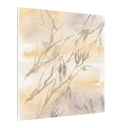 Shadow Play Winter Canvas Art | Japandi Warm Design