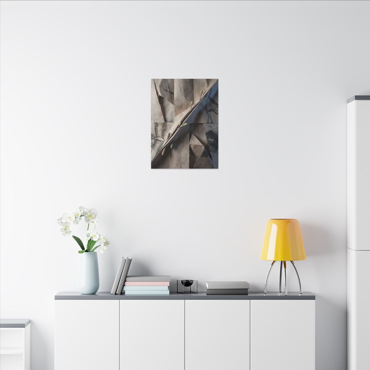 Paper Fold Canvas Art | Spring Japandi Japanese Pattern Art