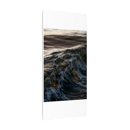 Dark Japandi Ocean Wave in Dawn | Moody Minimal Canvas Art