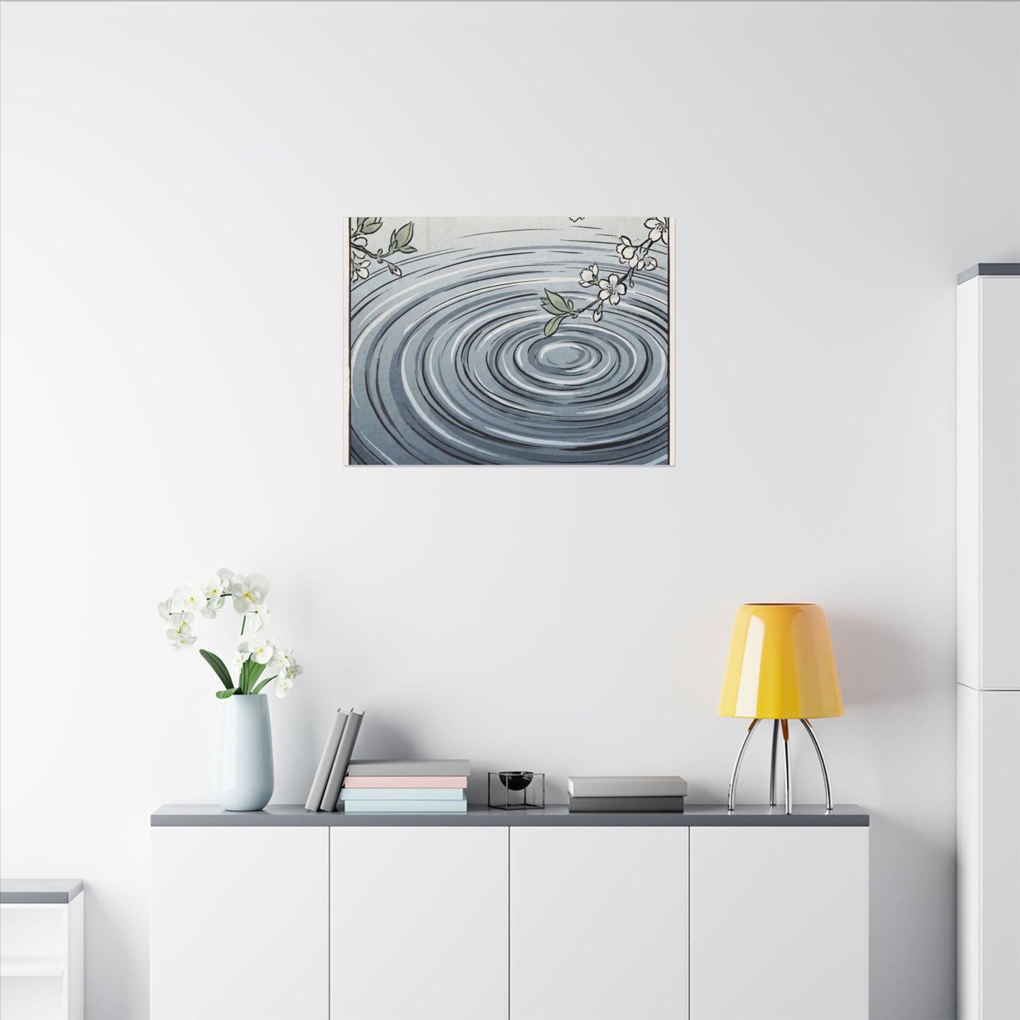 Calm Water Ripple Canvas Art - Ukiyo E Inspired Zen