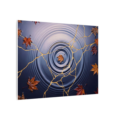 Kintsugi Water Ripple in Dawn | Gold Vein Canvas Art