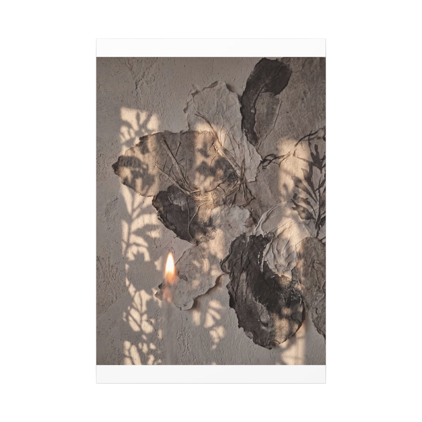 Shadow Play Summer Canvas Art | Japandi Elegant Design