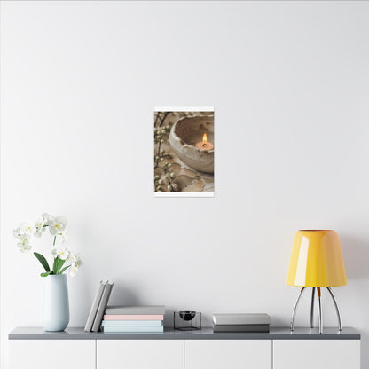 Kanso Ceramic Bowl Canvas Art - Japandi Watercolor