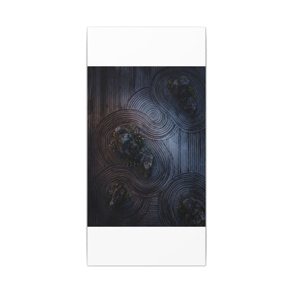 Spring Rock Garden Charcoal Ink Canvas Art | Bold Decor