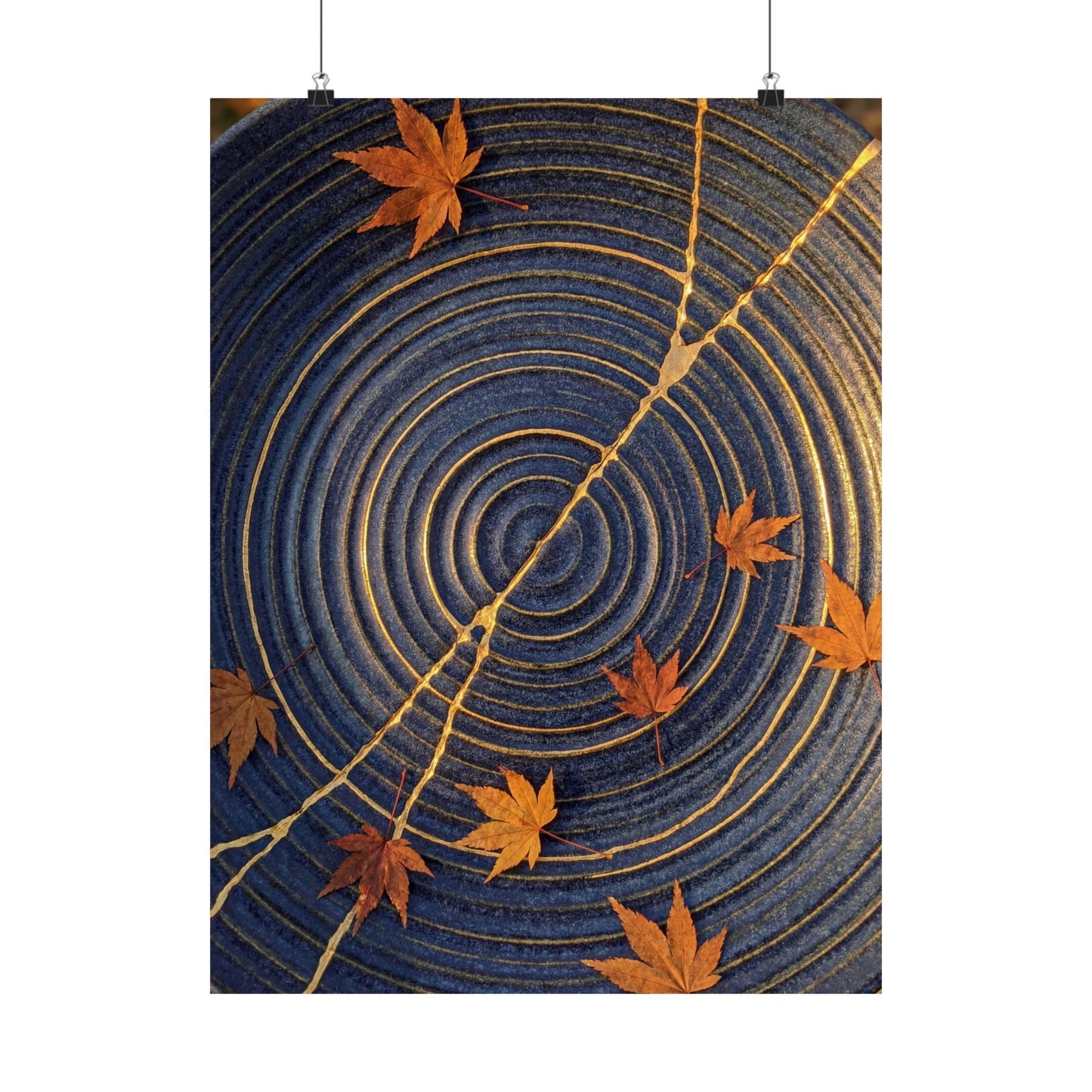 Datsuzoku Water Ripple Wall Art Print - Kintsugi Gold Repair Art Print