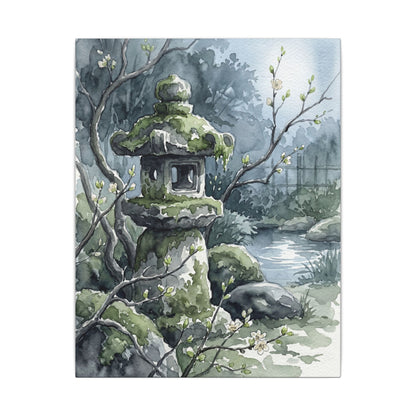 Moonlight Stone Lantern Canvas Art - Japandi Seijaku