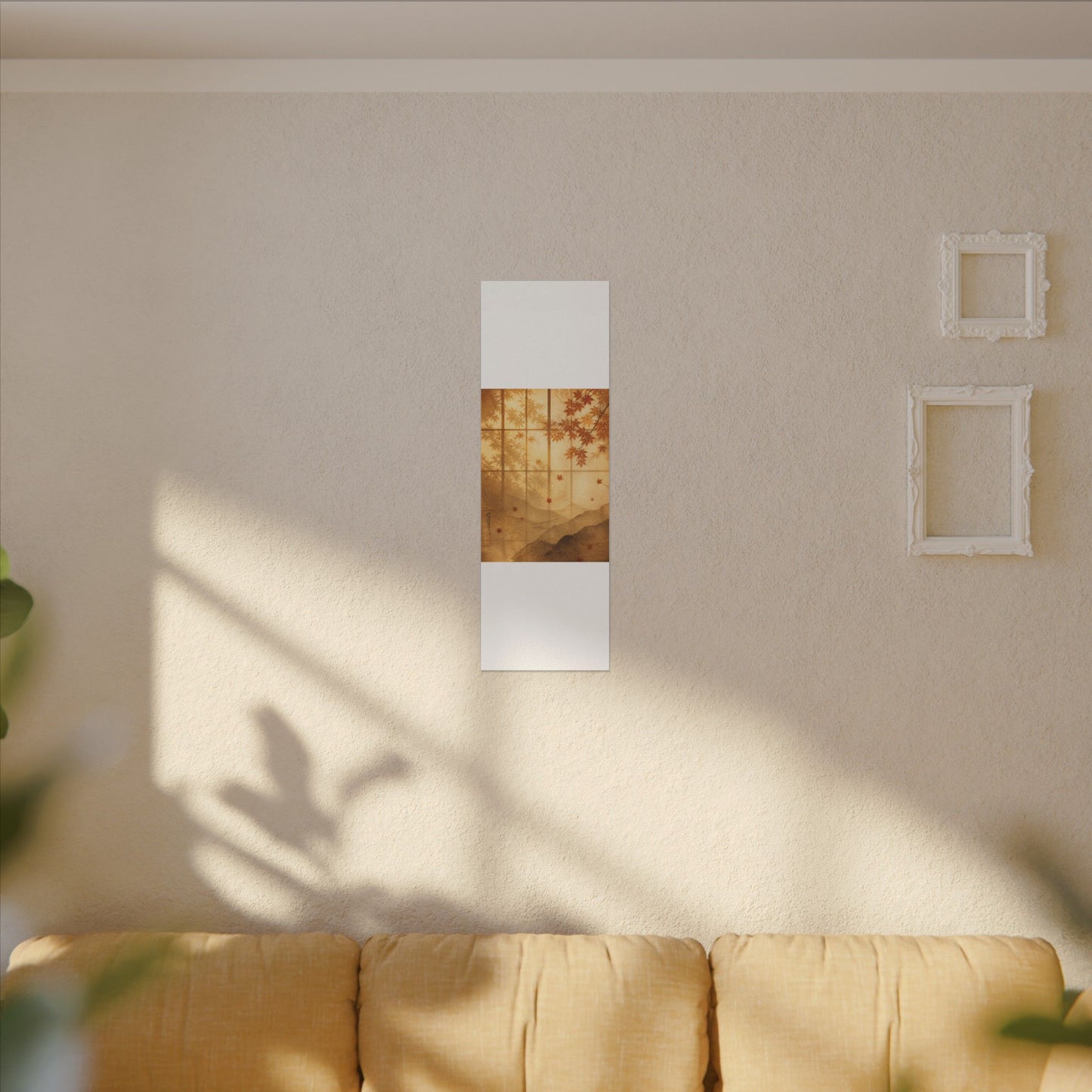 Shoji Screen Texture Canvas Art | Earthy Japandi Art