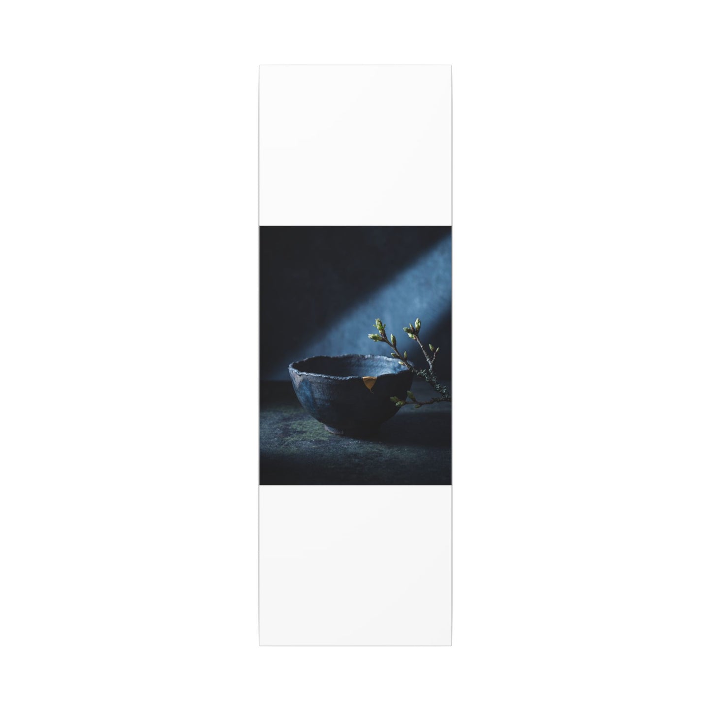 Ceramic Bowl Shadow Zen Canvas Art | Sophisticated Dark Japandi Art