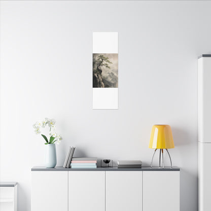 Spring Pine Tree Watercolor Canvas Art | Warm Decor