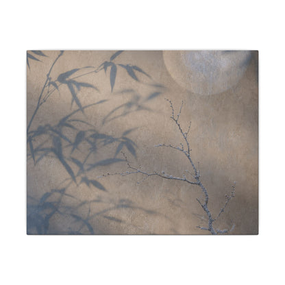 Shadow Play Canvas Art | Winter Japandi Japanese Pattern Art