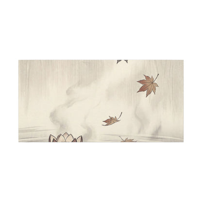 Lotus Flower Canvas Art | Autumn Zen Ukiyo E Inspired Art