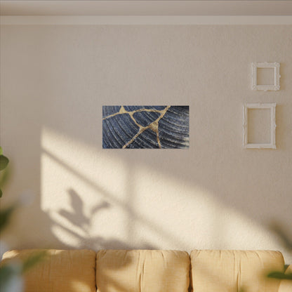 Shibui Water Ripple Canvas Art - Kintsugi Gold Repair