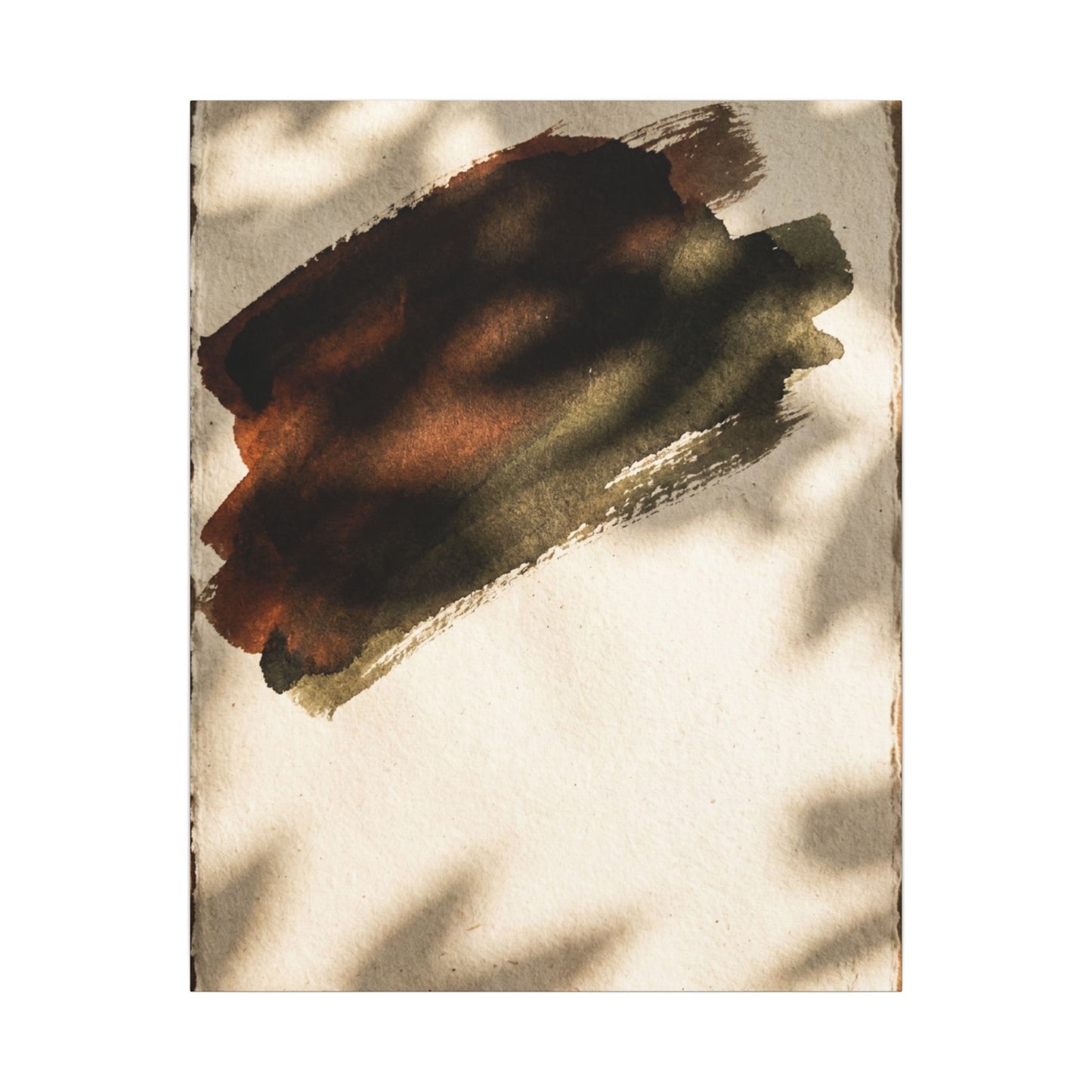 Ink Brushstroke Canvas Art | Summer Dark Japandi Moody Minimal Art