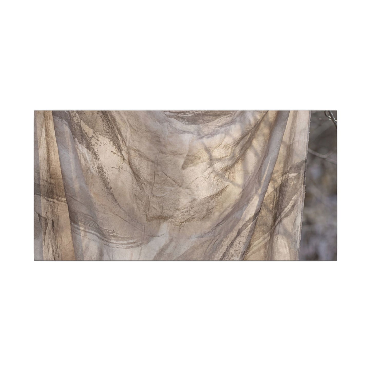 Ma Silk Drape Canvas Art - Japandi Japanese Pattern
