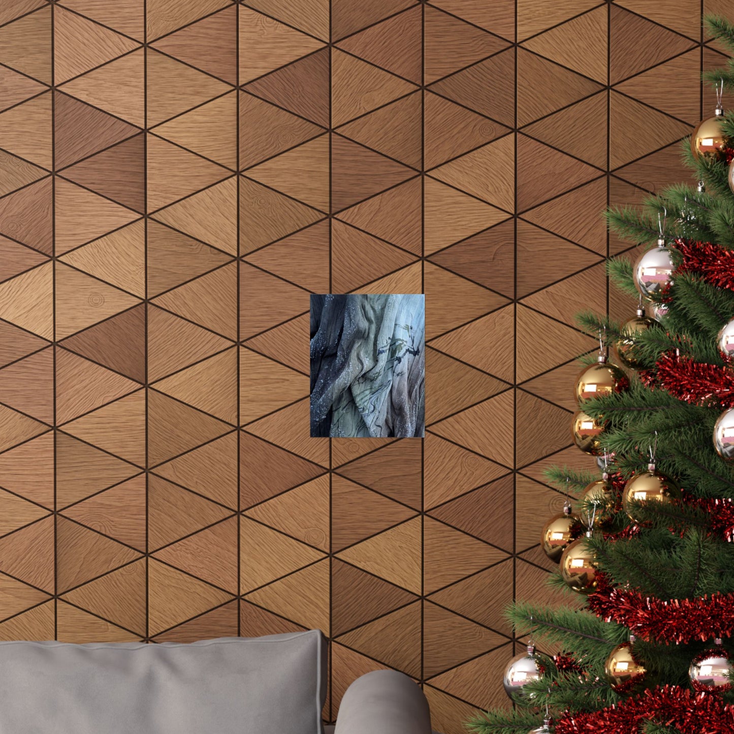 Silk Drape Winter Wall Art Print | Japandi Elegant Design