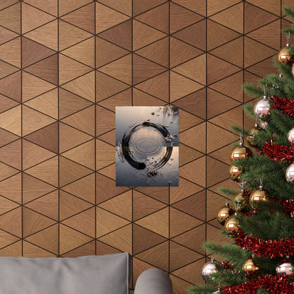 Water Ripple Winter Wall Art Print | Zen Contemplative Design