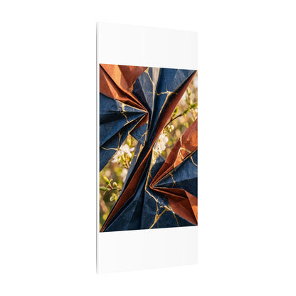 Kintsugi Paper Fold in Golden Hour | Crackle Gold Canvas Art