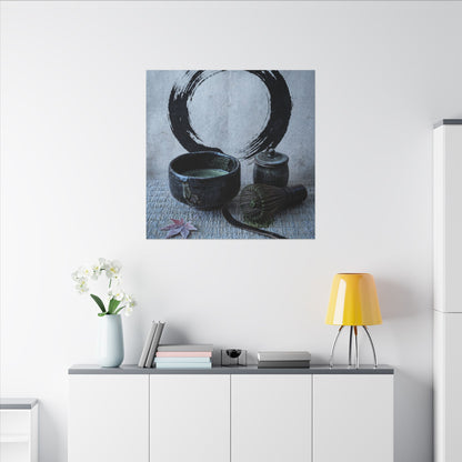 Tea Ceremony Canvas Art | Winter Zen Enso Art