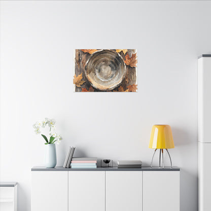 Ma Ceramic Bowl Canvas Art - Japandi Watercolor
