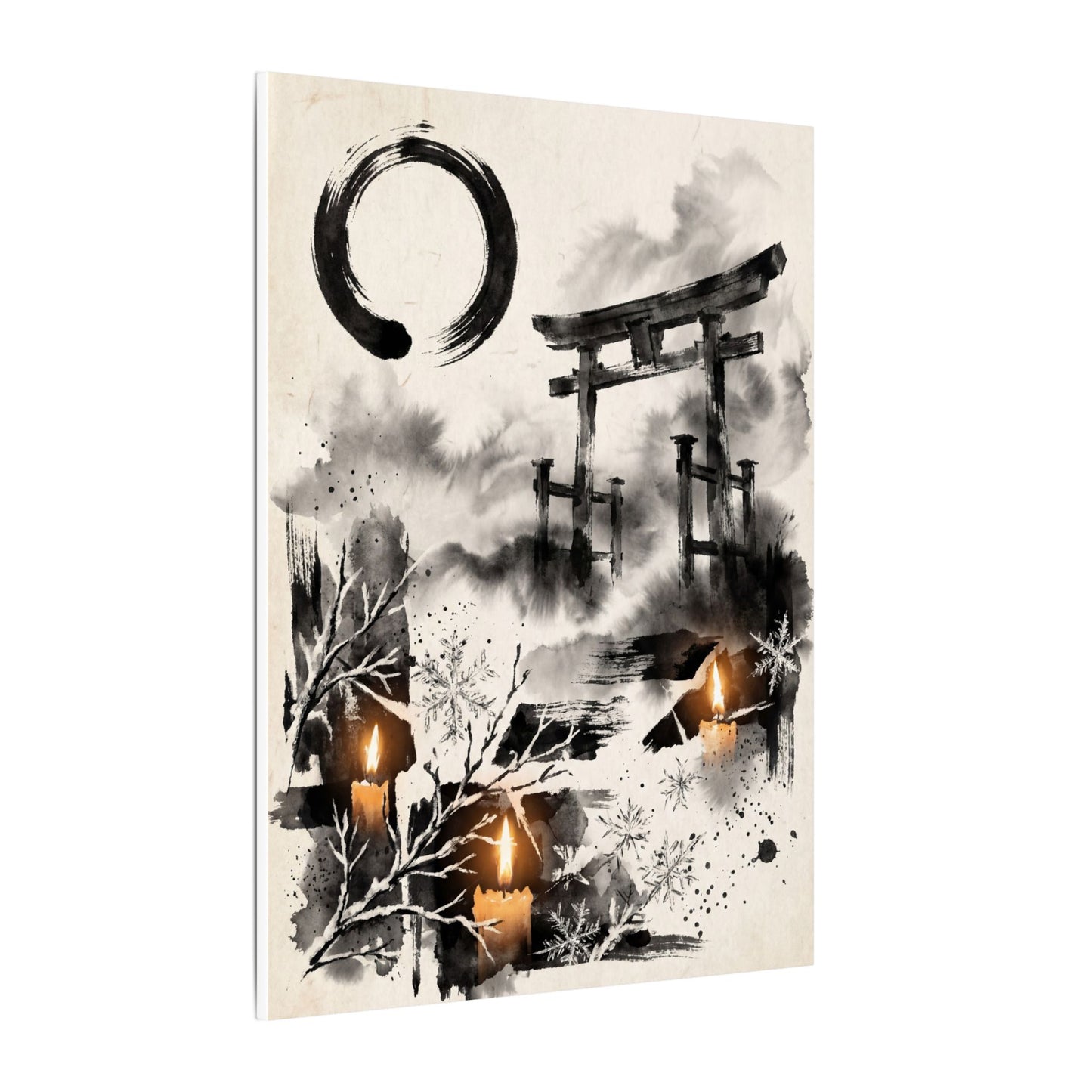Candlelight Torii Gate Canvas Art - Zen Datsuzoku