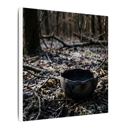 Dappled Ceramic Bowl Canvas Art - Dark Japandi Kanso