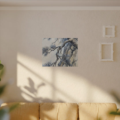 Moonlight Pine Tree Canvas Art - Japandi Seijaku