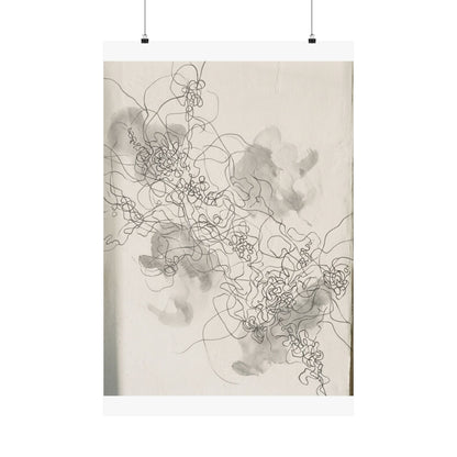 Datsuzoku Shadow Play Wall Art Print - Dark Japandi Dark Texture Art Print