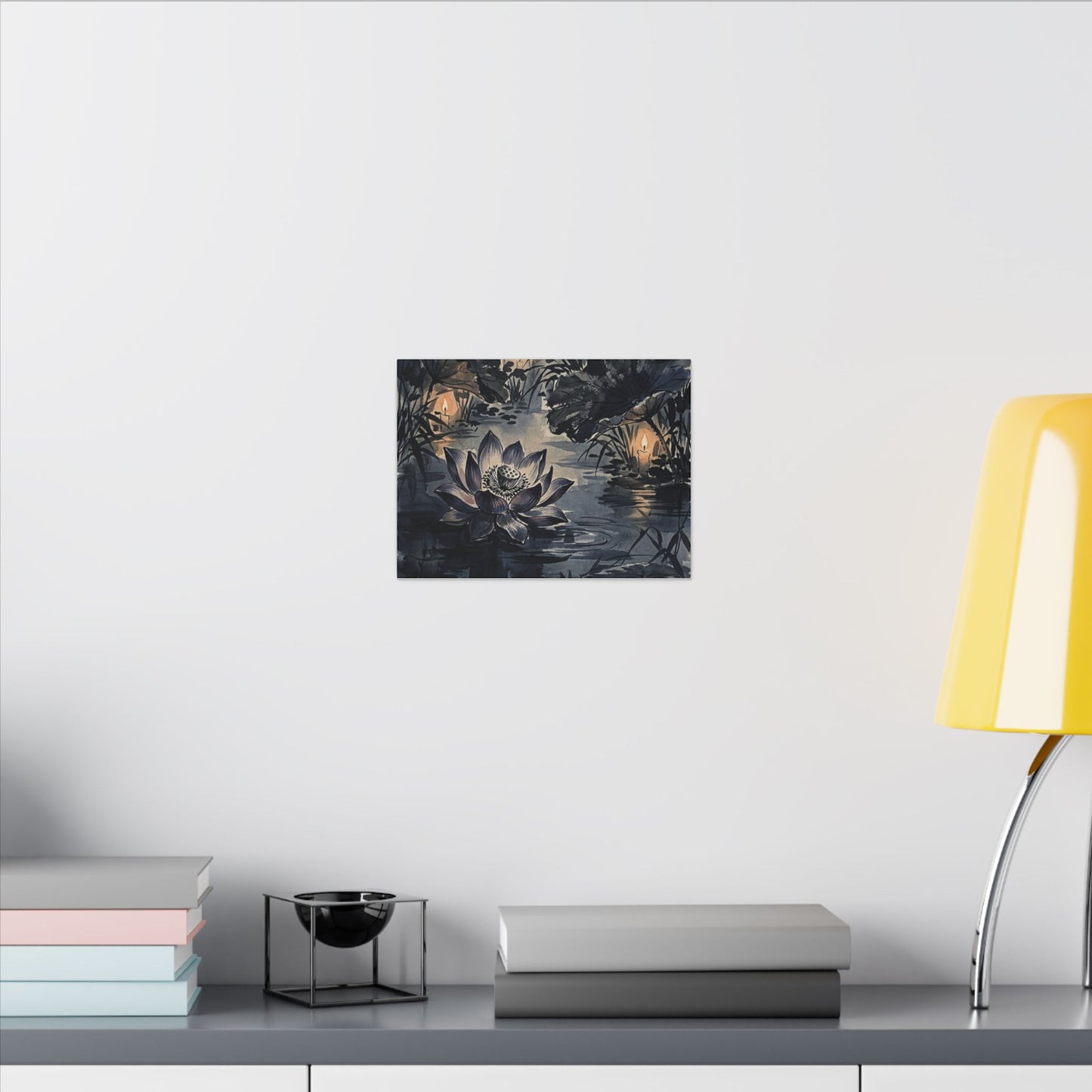 Fukinsei Lotus Flower Canvas Art - Zen Sumi E