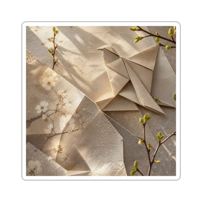 Paper Fold Sticker | Spring Japandi Japanese Pattern Art