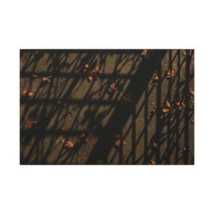 Shadow Play Canvas Art | Autumn Dark Japandi Moody Minimal Art