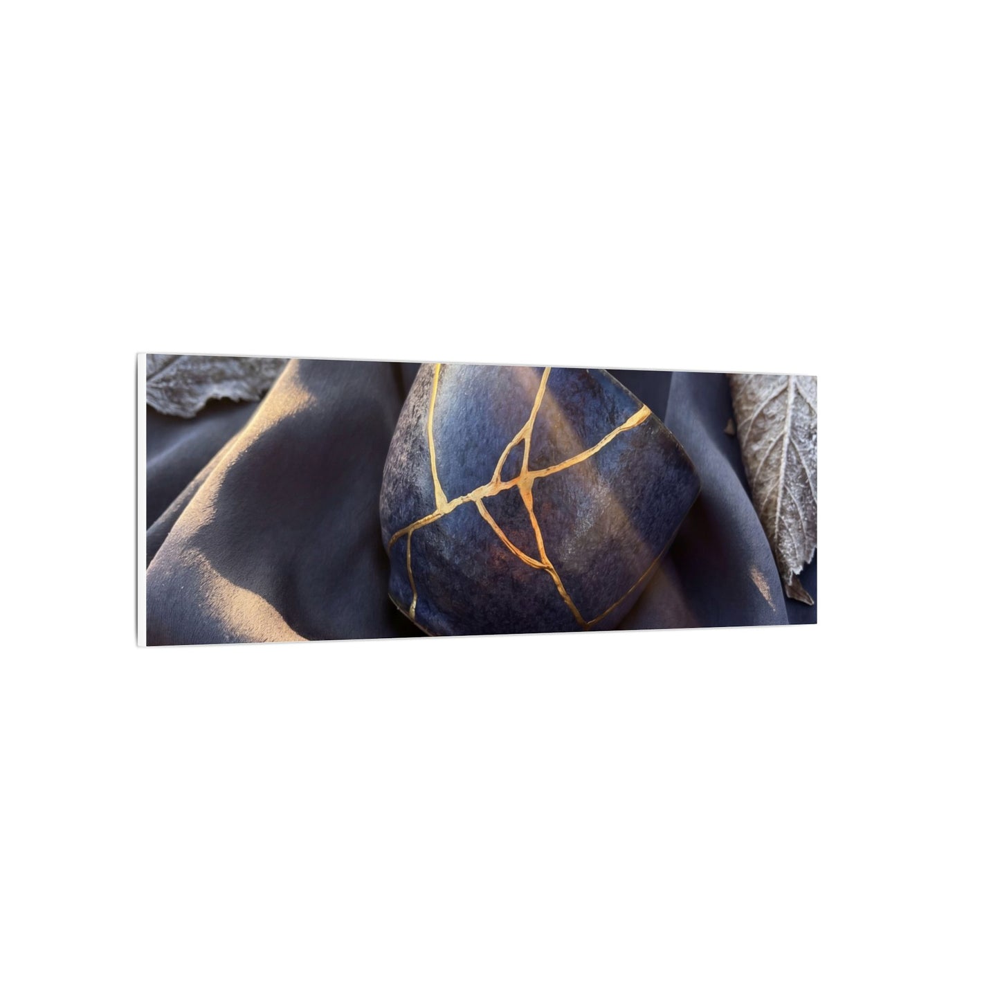 Winter Silk Drape Gold Repair Canvas Art | Artful Decor